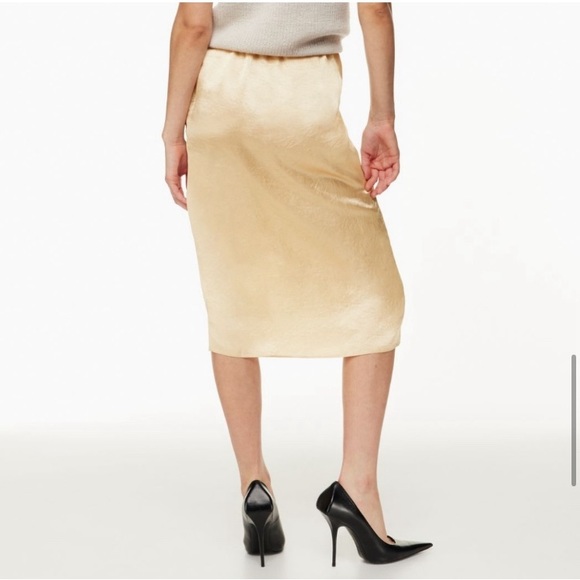 BABATON Eames Satin Skirt Navy Blue Midi Contemporary Size 4 Aritzia - Picture 7 of 10